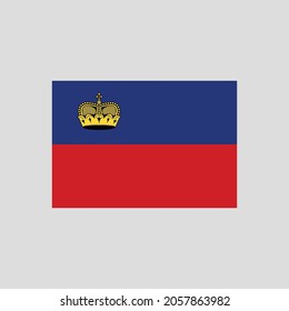 Flag of Liechtenstein color line element. Vector element for web page, mobile app, promo.  UI UX GUI design element. 