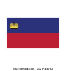 Flag of Liechtenstein. Fabric texture of the flag of Liechtenstein.