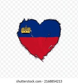 Flag Of Liechtenstein in love texture brush  with transparent background, vector illustration in eps file