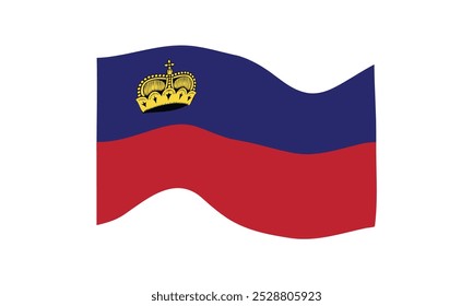 Flag of Liechtenstein. National symbol in official colors. Template icon. Abstract vector background.