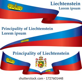 Flag of Liechtenstein, Principality of Liechtenstein. Template for award design, an official document with the flag of Liechtenstein. 