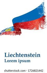 Flag of Liechtenstein, Principality of Liechtenstein. Vector illustration for graphic and web design.