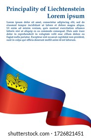 Flag of Liechtenstein, Principality of Liechtenstein. Vector illustration for graphic and web design.