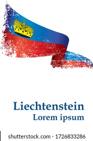 Flag of Liechtenstein, Principality of Liechtenstein. Vector illustration for graphic and web design.