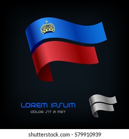Flag of Liechtenstein, Ribbon vector element