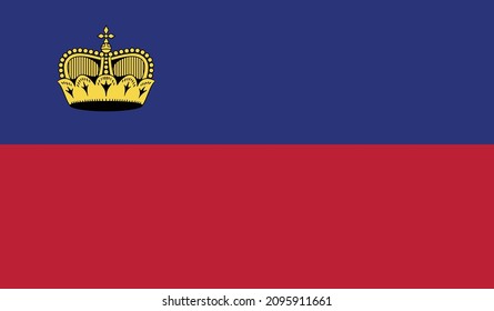 Flag of Liechtenstein vector format eps