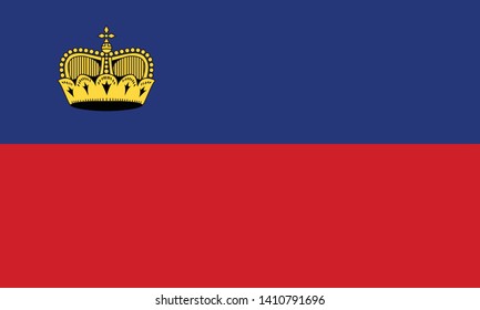 Flag of Liechtenstein vector illustration