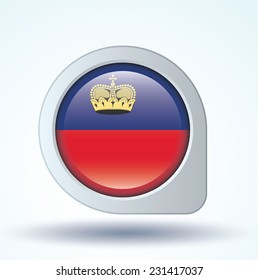  Flag of Liechtenstein, vector illustration