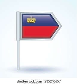 Flag of  Liechtenstein, vector illustration