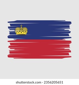 Flag of Liechtenstein vector illustration