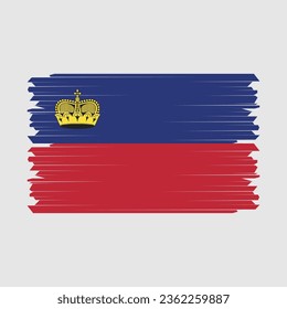 Flag of Liechtenstein Vector Illustration