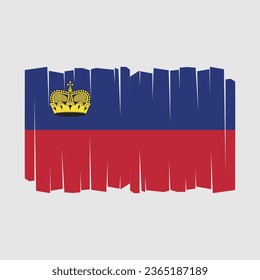 Bandera de Liechtenstein Ilustración vectorial