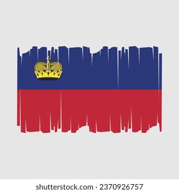 Flag of Liechtenstein Vector Illustration