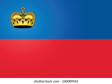 Flag of Liechtenstein vector illustration