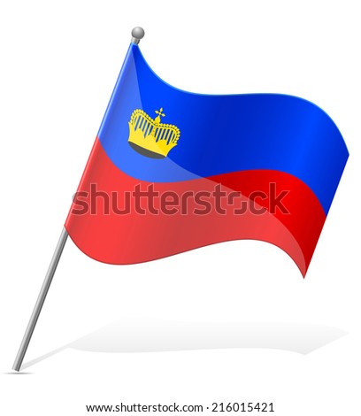 flag of Liechtenstein vector illustration isolated on white background