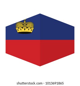 flag of Liechtenstein,vector illustration of Liechtenstein flag, official colors and proportion correctly. National Flag of Liechtenstein.