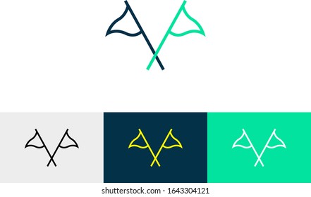 Vektorillustration des Flaggenzeilenbildes 
