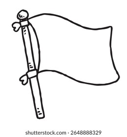 uma ilustração de arte de linha de bandeira