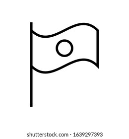 flag line art vector icon - ui icon vector