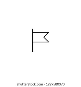 flag line art vector icon