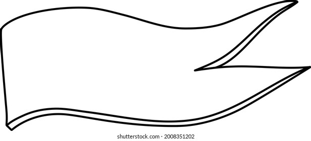 flag line icon black. Small check mark, black line on white background.