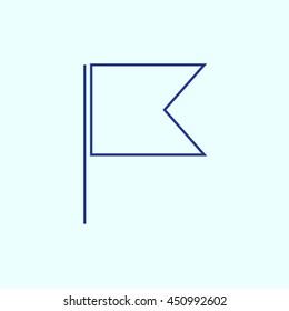 Flag Line icon. Eps-10.