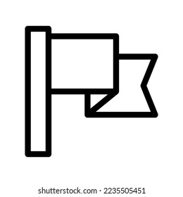flag line icon illustration vector graphic