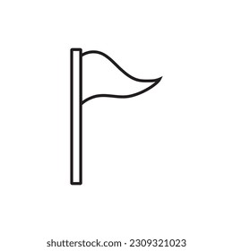 Flag line icon, logo vector