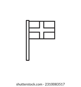Flag line icon, logo vector