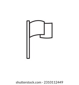 Flag line icon, logo vector