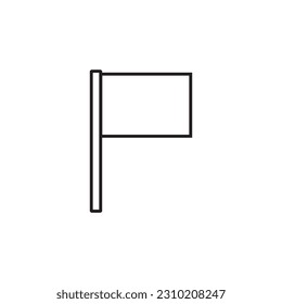 Flag line icon, logo vector