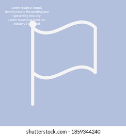 flag line icon, outline vector illustration.