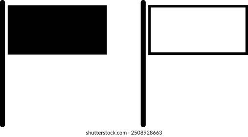 
Flag line icon set. Checkered flags, location marker, waving pennant, bookmark, pin minimal vector illustrations. Simple outline signs for web map application with transparent background.
