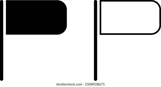 
Flag line icon set. Checkered flags, location marker, waving pennant, bookmark, pin minimal vector illustrations. Simple outline signs for web map application with transparent background.

