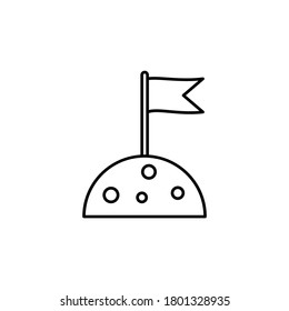 flag line icon. Signs and symbols can be used for web, logo, mobile app, UI, UX