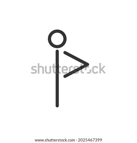 Flag line icon in trendy style. Stroke vector pictogram isolated on a white background. Flag premium outline icons.