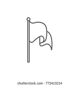 Flag line icon vector