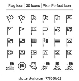 flag line icon,editable stroke,pixel perfect icon