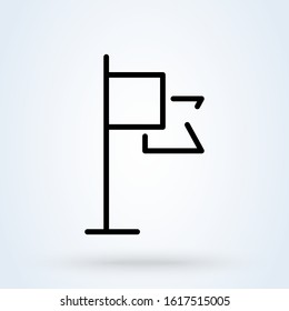 flag line Simple vector modern icon design illustration.