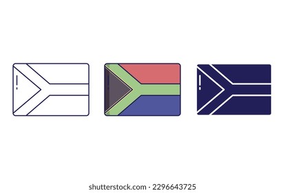 Flag line and solid illustration icon