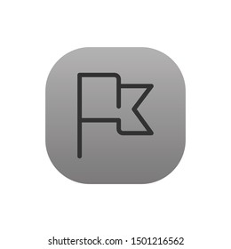Flag  - Line Vector Icon