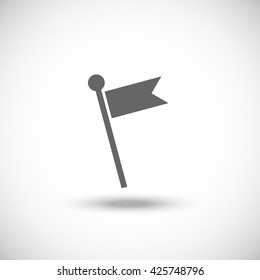 Flag line vector icon