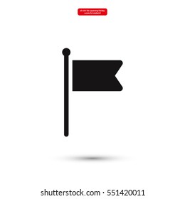 Flag line vector icon