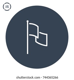 flag line vector icon