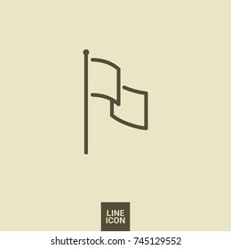flag line vector icon