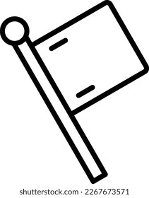 Flag Line Vector Icon Design
