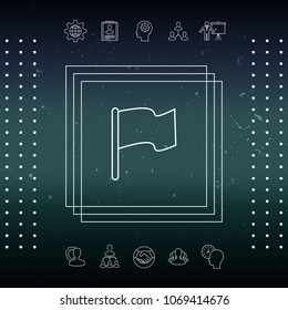 Flag linear icon