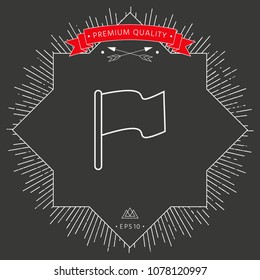 Flag linear icon