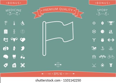 Flag linear icon
