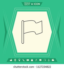 Flag linear icon
